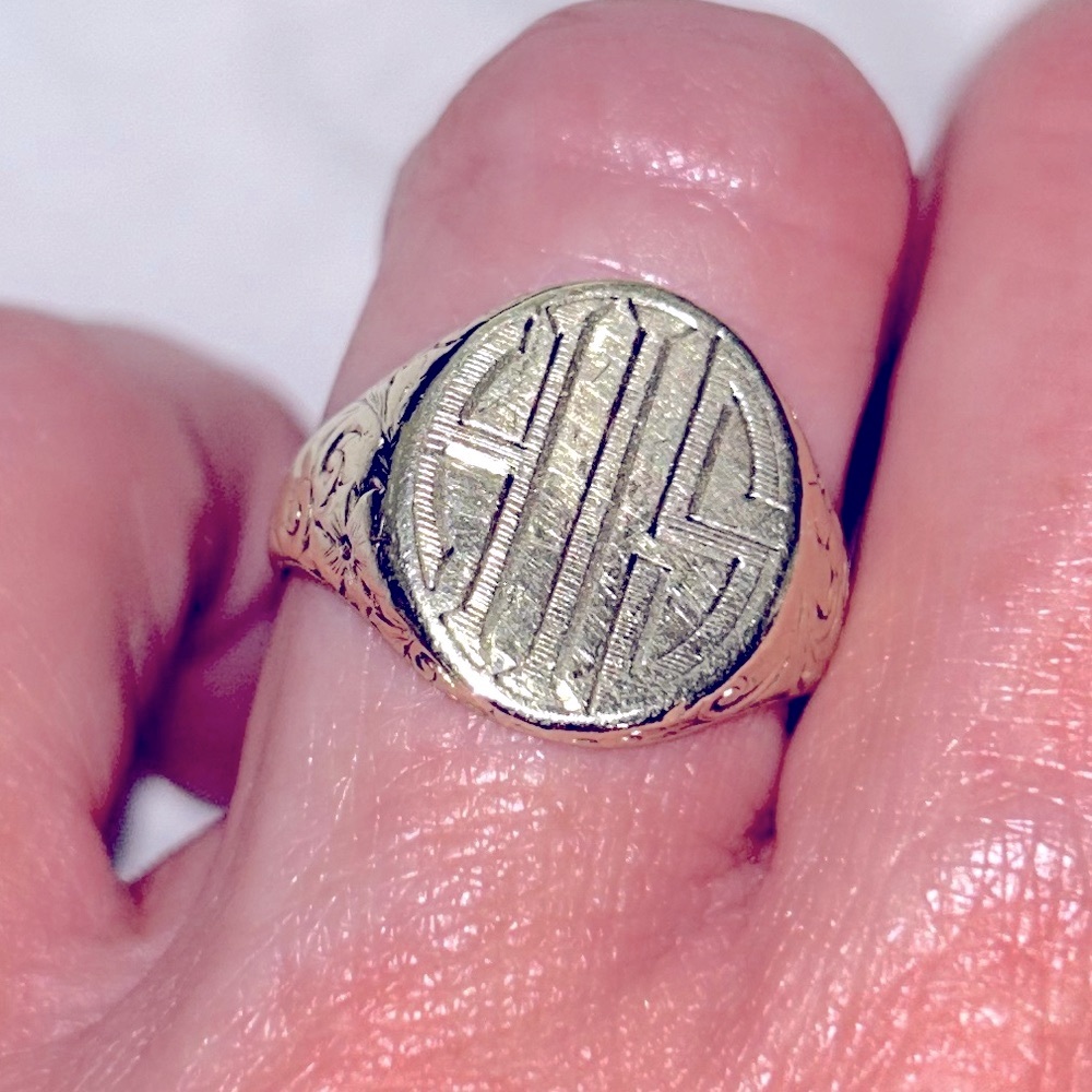 14k  GOLD “HIS” RING/ 8/ STUNNING 🫅 - Picture 4 of 10